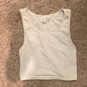 White tank crop top